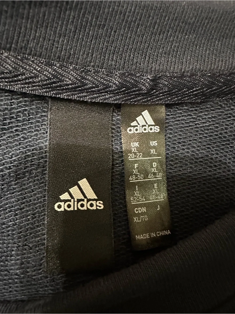 adidas Men's navy blue Crewneck with Embossed Logo